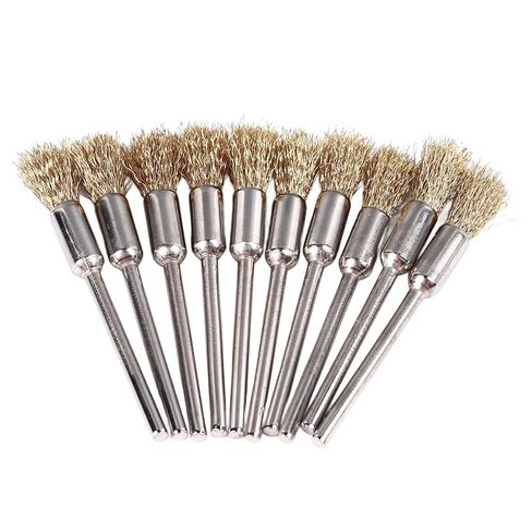 Extended Wire Brush Pen Shape Steel Copper Wire Cleaning End Brush Paint Removal Bits Polishing Tools for Various Setup in Saudi Arabia