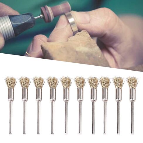 Extended Wire Brush Pen Shape Steel Copper Wire Cleaning End Brush Paint Removal Bits Polishing Tools for Various Setup in Saudi Arabia