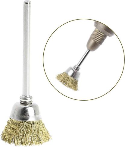 9 Brass Brush Wire Wheel Brushes Die Grinder Rotary Electric Tool For Engraver in Saudi Arabia