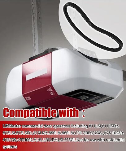16-5L304 Notched V-Belt Compatible with LiftMaster Commercial Door Operators,Such as H,HJ,J,DH,DHJ,SL575GL (30.4in 5/8in) in Saudi Arabia