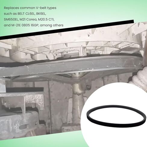 Z-487E V-Belt متوافق مع Skyworth Midea Classique CL6EL BK6EL Comfee 368195 SM650EL NWM60 تحميل علوي للغسالة، حزام محرك استبدال حزام بكرة ناقل الحركة in Kuwait
