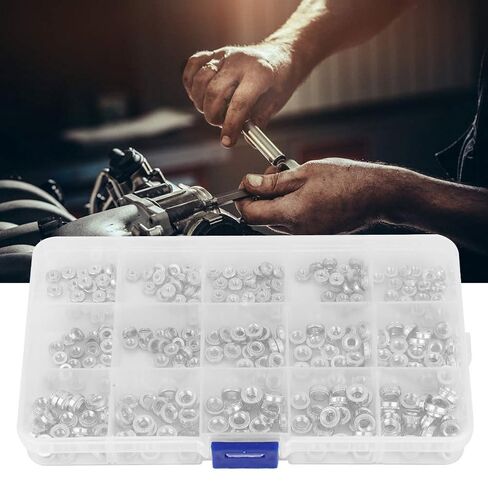300 Nuts Pressure Rivet self Fastening Nuts Metal Fastener Tool for Automotive, Furniture Upholstery, Sheet Metal Assembly and Industrial Products in Saudi Arabia