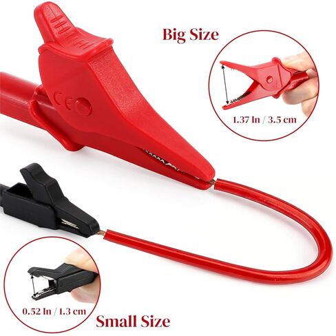 Eorbow 25 Pack Silicone Multimeter Test Leads Kit, Multimeter Probe Kit with Storage Box, Including Replaceable Wire Piercing Probes, Alligator Clips, Test Hook Clips, Testing Tweezer in Saudi Arabia