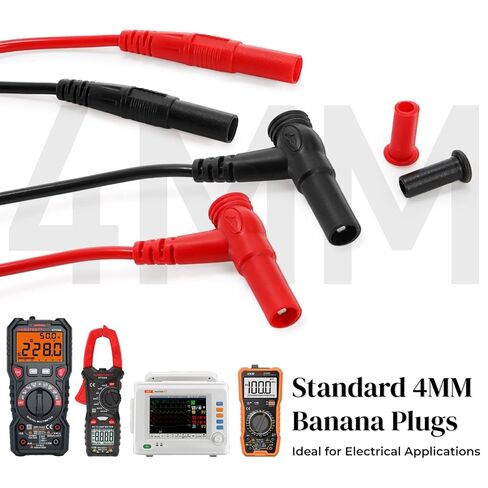 Eorbow 25 Pack Silicone Multimeter Test Leads Kit, Multimeter Probe Kit with Storage Box, Including Replaceable Wire Piercing Probes, Alligator Clips, Test Hook Clips, Testing Tweezer in Saudi Arabia