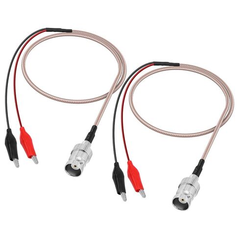 MEIRIYFA BNC to Double Alligator Clip Test Cable, Coaxial BNC Female Q9 to 2 Alligator Clip Test Cable Probe Lead Oscilloscope Test for Signal Generators, Video Surveillance - 65cm (Female) in Saudi Arabia