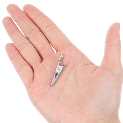 Hecila 50 Pcs Metal Alligator Clip Spring Clamps Small Alligator Clips 35mm Electrical Clamps Crocodile Clamp Test Wire Spring Clamp Alligators Clips for DIY Craft Laboratory Electric Testing Work in Saudi Arabia