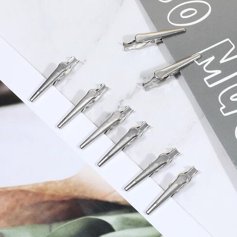 Hecila 50 Pcs Metal Alligator Clip Spring Clamps Small Alligator Clips 35mm Electrical Clamps Crocodile Clamp Test Wire Spring Clamp Alligators Clips for DIY Craft Laboratory Electric Testing Work in Saudi Arabia