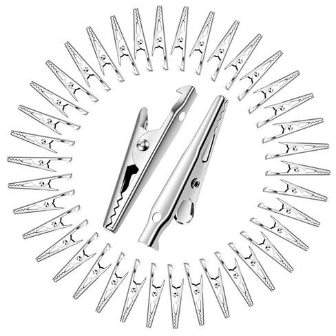 Hecila 50 Pcs Metal Alligator Clip Spring Clamps Small Alligator Clips 35mm Electrical Clamps Crocodile Clamp Test Wire Spring Clamp Alligators Clips for DIY Craft Laboratory Electric Testing Work in Saudi Arabia