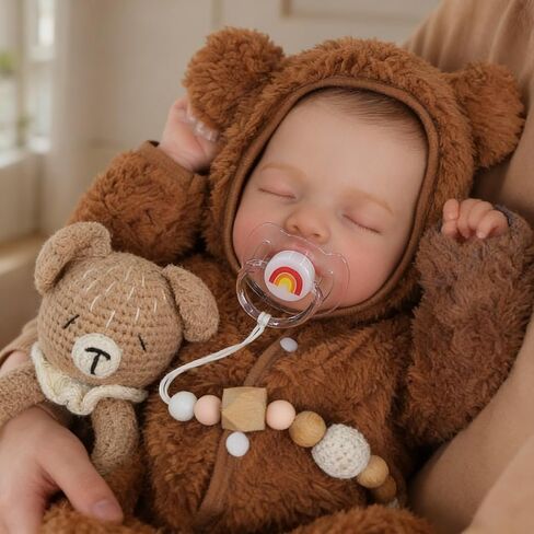 SCOM Lifelike Reborn Baby Dolls - 20 inch Realistic Newborn Sleeping Baby Doll,Real Life Baby Dolls Girl, Soft Weighted Body with Accessories with Gifts Box for Girls Boys Kids Age 3 4 5 6 7 8 + in Kuwait