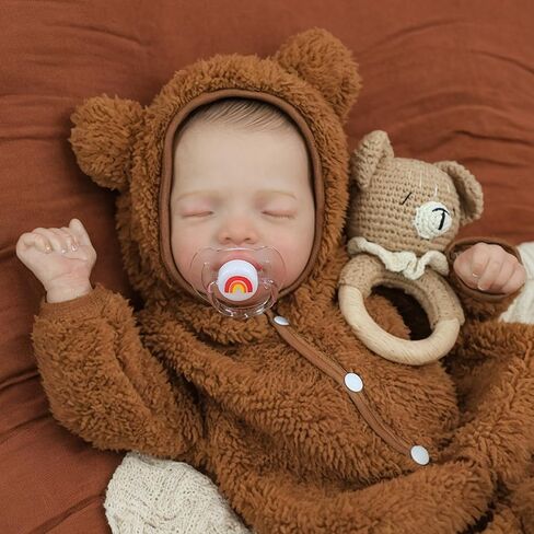 SCOM Lifelike Reborn Baby Dolls - 20 inch Realistic Newborn Sleeping Baby Doll,Real Life Baby Dolls Girl, Soft Weighted Body with Accessories with Gifts Box for Girls Boys Kids Age 3 4 5 6 7 8 + in Kuwait