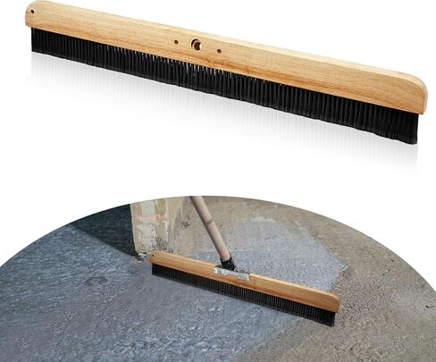 2 Pack 36 Inch Concrete Broom Finishing Tools Without Handle Wood Backed Brush Push Brooms with Mounting Threads for Concrete Finishes Hard Floors Yards in Saudi Arabia