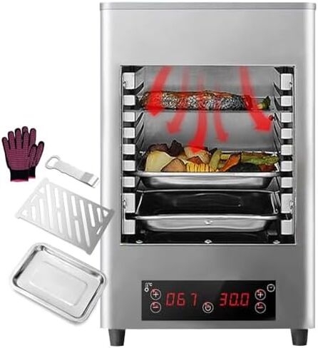 800℃ Electric Steak Grill Oven - 1700W Smokeless Broiler with 30-Minute Timer, Stainless Steel Accessories, Commercial Quality for Perfect Steaks at Home - A-220V in Saudi Arabia