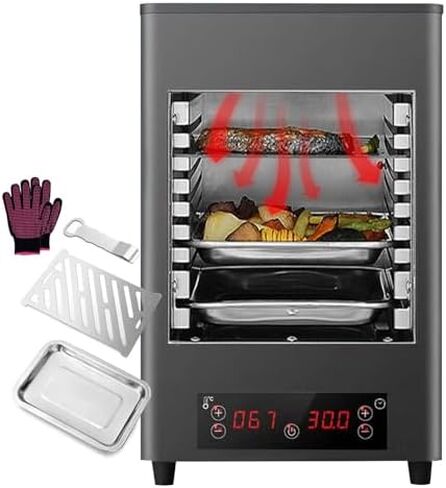 800℃ Electric Steak Grill Oven - 1700W Smokeless Broiler with 30-Minute Timer, Stainless Steel Accessories, Commercial Quality for Perfect Steaks at Home - A-220V in Saudi Arabia