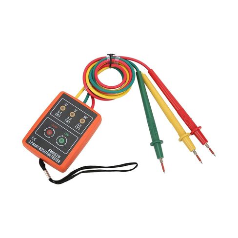 BAFOVY SM852B 3 Phase Rotation Tester, Digital 3 Phase Rotation Meter Portable and Wide Range for Electricity Testing, Efficient AC 60~600V Measurable Frequency Range: 20Hz~400Hz, for in Saudi Arabia