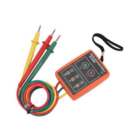 BAFOVY SM852B 3 Phase Rotation Tester, Digital 3 Phase Rotation Meter Portable and Wide Range for Electricity Testing, Efficient AC 60~600V Measurable Frequency Range: 20Hz~400Hz, for in Saudi Arabia