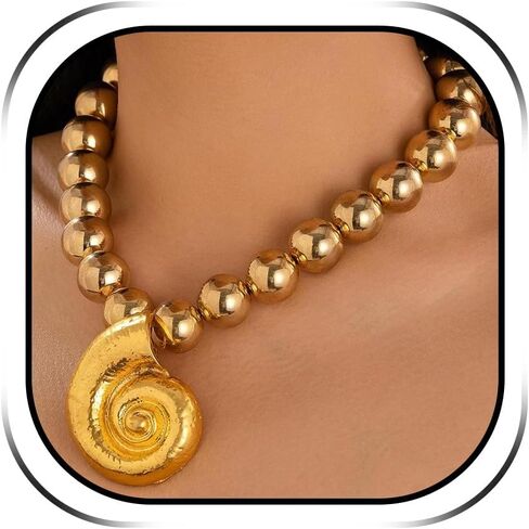 Frodete Beach Seashell Conch Necklace Adjustable Lightweight Shell Pendant Jewelry for Women Summer Vacation Ocean Themed Accessories in Saudi Arabia