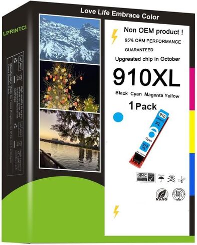 910XL حبر خراطيش استخدام للطابعات OfficeJet Pro 8010e 8015e 8020e 8024e 8025e 8028e 8035e 3jb41an 1 pack (Black) in Kuwait