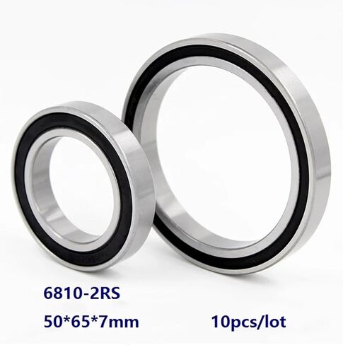 10pcs/lot 6810-2RS 6810RS 6810 2RS Double Rubber Cover 50 * 65 7mm Thin Wall Deep Groove Ball Bearing 50×65×7mm in Saudi Arabia