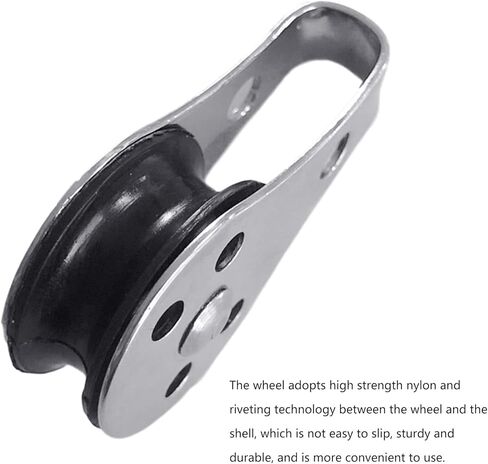 2x Stainless Steel Pulley Single Wheel Load Bearing Lifting Rope Strong Load Bearing Ability Lifting Rope Wheel Block Puller in Saudi Arabia