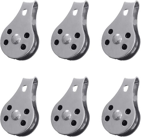 2x Stainless Steel Pulley Single Wheel Load Bearing Lifting Rope Strong Load Bearing Ability Lifting Rope Wheel Block Puller in Saudi Arabia