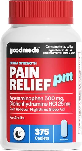 قارنه مع تايلينول بي إم مسكن الألم ومساعد النوم، أسيتامينوفين عام 500 ملغ، سريع المفعول، قوة إضافية للصداع والصداع النصفي والأوجاع | تكوين غير العادة (عدد 375) in Kuwait