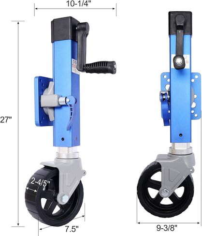 مقبس لسان المقطورة بوزن 1800 رطل - مقبس مقطورة من الألومنيوم عالي التحمل مع عجلة 7.5 بوصة، مقبض مريح للرياح الجانبية، يناسب لسان مقطورة 3 × 5، سفر 10 بوصة للقوارب والمركبات الترفيهية ومقطورات المرافق in Kuwait