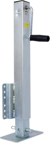 Heavy Duty Trailer Jack, Fixed Mount Jack w/Drop Leg, 28.6 in. of Lift, Max Load 2,500 Lbs Silver Steel Reliable Height Adjustment Marine Trailers Outdoor Use in Saudi Arabia