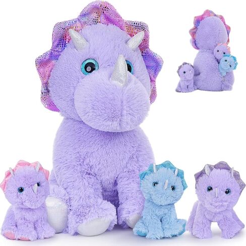 Maogolan 4 PCS Lion محشو مجموعة الحيوانات - 19.6 '' Lion Plush Toy مع 3 أطفال في راتبها ، هدايا ساحرة للأطفال ، مناسبة لعيد ميلاد ديكور الاحتفال in Kuwait