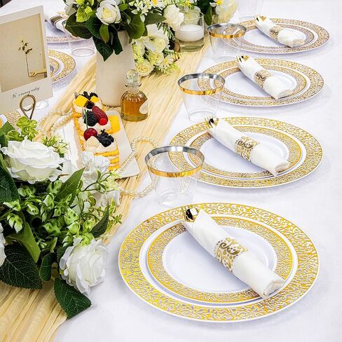 Germiwipe Gold Paper Napkin Bands Self Adhesive, 200 Pcs Silverware Wraps Bands, 1.5x4.25 Inch Luxury Paper Napkin Rings for Restaurant, Wedding, Party, Holiday (Shiny Gold) in Kuwait