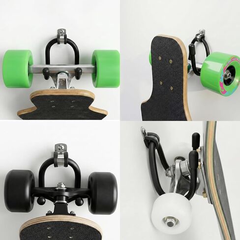 vanpro 2-Pack Skateboard Hook Skateboard Wall Mount & Display Hanger – Flexible W-Style Storage Rack for Longboards, Electric Skateboards, Penny & Cruisers (Black) in Saudi Arabia