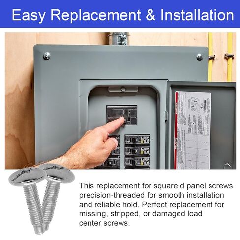 12Pcs Load Center Cover Screws Electrical Panel Screws Replacement for Square D Panel, Compatible with Square D S106 and Siemens ECTS2, QO & Homeline Panels, Murray Load Centers,Zinc Panel Screw in Kuwait