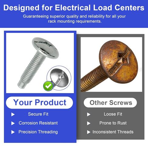 12Pcs Load Center Cover Screws Electrical Panel Screws Replacement for Square D Panel, Compatible with Square D S106 and Siemens ECTS2, QO & Homeline Panels, Murray Load Centers,Zinc Panel Screw in Kuwait