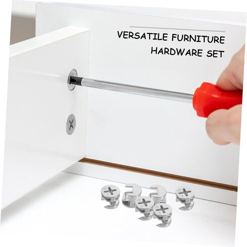 Angoily 50Pcs Eccentric Wheel Screws for Furniture Assembly Zinc Alloy Connectors Fastening Function for Cabinets Beds and Wardrobes in Saudi Arabia