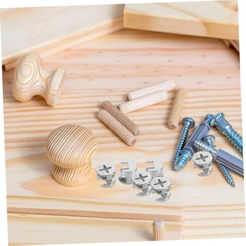 Angoily 50Pcs Eccentric Wheel Screws for Furniture Assembly Zinc Alloy Connectors Fastening Function for Cabinets Beds and Wardrobes in Saudi Arabia