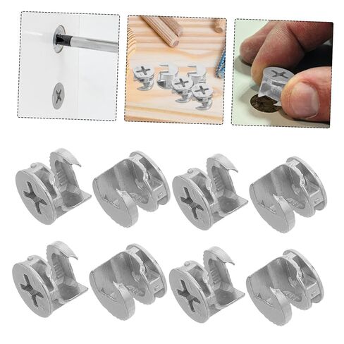 Angoily 50Pcs Eccentric Wheel Screws for Furniture Assembly Zinc Alloy Connectors Fastening Function for Cabinets Beds and Wardrobes in Saudi Arabia