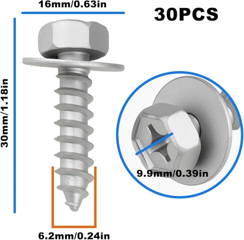 OTOTEC 30Pcs Trim Panel Fastener Screw Bolt 90159-60488 Compatible with Toyota Auris Avensis Yaris Prius in Saudi Arabia