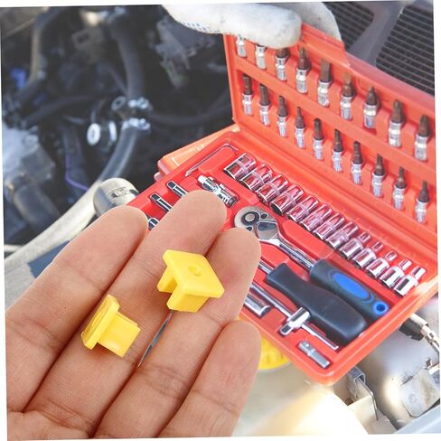 Ciieeo 100pcs Car Engine Splash Shield Retainer Clips Square Hole Panel Fasteners Compatible Car Models Sturdy in Saudi Arabia