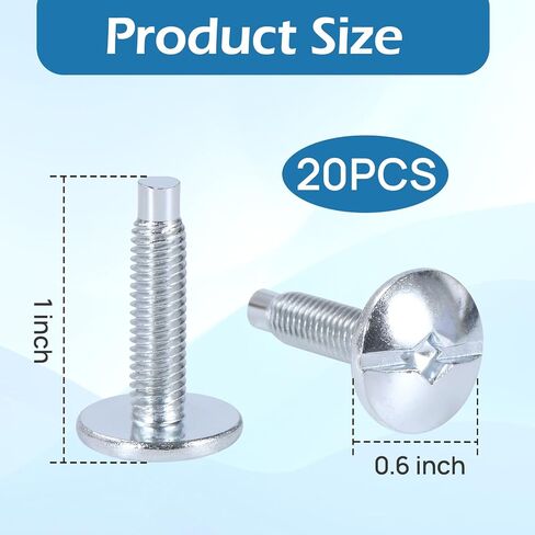 براغي بديلة لغطاء مركز التحميل المتوافقة - تناسب لوحات Square D S106 وSiemens ECTS2، QO/Homeline، مراكز تحميل Murray - براغي اللوحة الكهربائية المطلية بالزنك، 20 قطعة in Kuwait