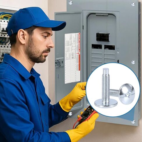 براغي بديلة لغطاء مركز التحميل المتوافقة - تناسب لوحات Square D S106 وSiemens ECTS2، QO/Homeline، مراكز تحميل Murray - براغي اللوحة الكهربائية المطلية بالزنك، 20 قطعة in Kuwait