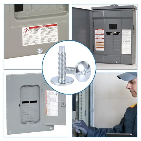 براغي بديلة لغطاء مركز التحميل المتوافقة - تناسب لوحات Square D S106 وSiemens ECTS2، QO/Homeline، مراكز تحميل Murray - براغي اللوحة الكهربائية المطلية بالزنك، 20 قطعة in Kuwait