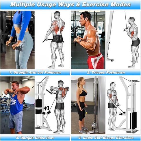 نظام بكرة كابل اللياقة البدنية، ملحقات آلة السحب والرفع في صالة الألعاب الرياضية، معدات التدريبات المنزلية للعضلة ذات الرأسين ثلاثية الرؤوس، الكتف، الذراع، الساعد، تمرين قوة العضلات in Kuwait