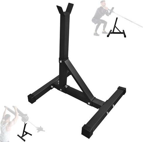 حامل Viking Press Landmine، حامل دعم من الفولاذ عالي التحمل بسعة 400 رطل، مرفق لغم أرضي بارتفاع 30 بوصة مع بطانة مضادة للانزلاق وأقدام مطاطية، يناسب القضبان الأولمبية مقاس 2 بوصة للصالة الرياضية المنزلية in Kuwait