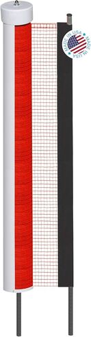 Kidkusion Retractable Driveway Guard | Made in USA | Orange | 25 Ft | Kids Outdoor Safety | Yard and Driveway Visual Barrier Net | Ground Mount | Easy to Install in Kuwait