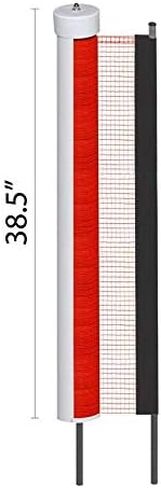 Kidkusion Retractable Driveway Guard | Made in USA | Orange | 25 Ft | Kids Outdoor Safety | Yard and Driveway Visual Barrier Net | Ground Mount | Easy to Install in Kuwait