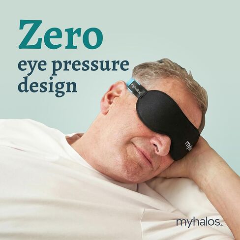 نظارات MyHalos® Moisture Chamber للعيون الجافة - قناع النوم للعيون الجافة - قابل لإعادة الاستخدام وناعم - قناع نوم مرطب ونظارات رطوبة للرجال والنساء in Kuwait