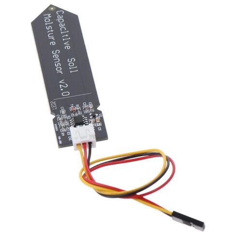 Capacitive Soil Sensor Module 5PCS Black Durable 3.3~5.5V Humidity Detection Sensors with Analog Sensor Cable Integrated Circuits in Saudi Arabia