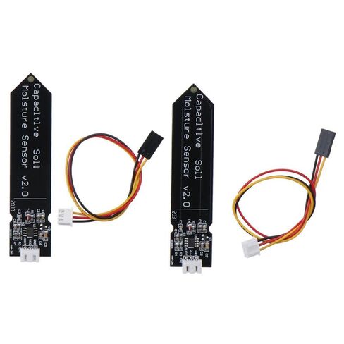 Capacitive Soil Sensor Module 5PCS Black Durable 3.3~5.5V Humidity Detection Sensors with Analog Sensor Cable Integrated Circuits in Saudi Arabia