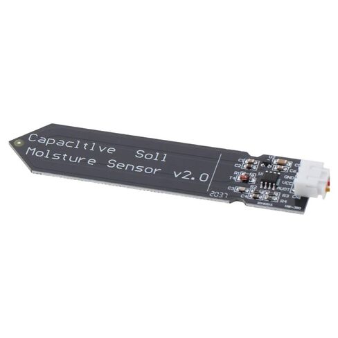 Capacitive Soil Sensor Module 5PCS Black Durable 3.3~5.5V Humidity Detection Sensors with Analog Sensor Cable Integrated Circuits in Saudi Arabia