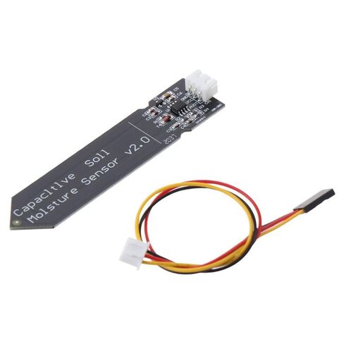 Capacitive Soil Sensor Module 5PCS Black Durable 3.3~5.5V Humidity Detection Sensors with Analog Sensor Cable Integrated Circuits in Saudi Arabia