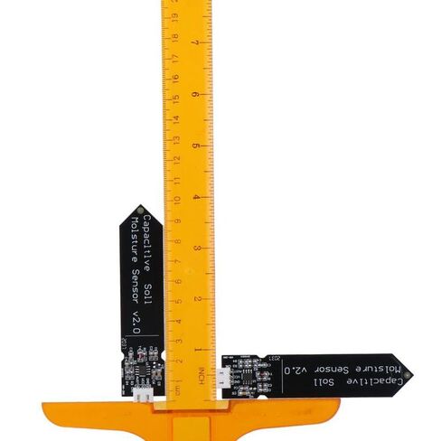 Capacitive Soil Sensor Module 5PCS Black Durable 3.3~5.5V Humidity Detection Sensors with Analog Sensor Cable Integrated Circuits in Saudi Arabia